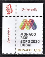 MONACO 2020 - Y.T. N° 3224 / EXPOSITION UNIVERSELLE DUBAÏ 2020 - NEUF ** - Neufs