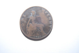 Great Britain Coin  1901 One Penny - Autres & Non Classés