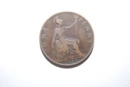 Great Britain Coin  1902 One Penny - Autres & Non Classés