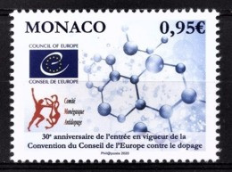 MONACO 2020 -Y.T. N° 3225 /  CONSEIL DE L’EUROPE CONTRE LE DOPAGE - NEUF ** - Unused Stamps