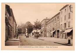 Saint-Symphorien-sur-Coise Place Des Terreaux Rhône 69590 Cp Format Ancienne Tardive Bistre En TB.Etat - Saint-Symphorien-sur-Coise