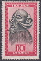 Ruanda-Urundi, Scott #109, Mint Never Hinged, Mask, Issued 1948 - 1924-44: Mint/hinged