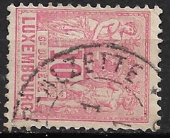 Luxemburg 1882 Cancellation ESCH-SUR-ALZETTE On Allegoric Design 10 C Red Michel 49 - 1882 Alegorias