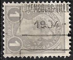 Luxemburg 1895 Grossherzog Adolf 1 Centime Graulila Michel 69 Precancellation LUXEMBOURG-VILLE 1934 - 1895 Adolphe Profil