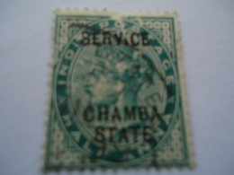 CHAMBA  INDIA STATTES  USED STAMPS  SERVICE - Chamba