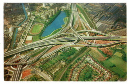 Ref 1530 -  Aerial Postcard - M6 Motorway Spaghetti Junction Gravelly Hill Interchange Birmingham - Birmingham