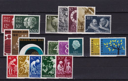 1962 Complete Jaargang Postfris NVPH 764 / 783 - Komplette Jahrgänge