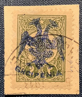 1913, Yvert 1 900€ Signed Scheller: 2 Para Of Turkey With RARE BLUE ! Ovpt Eagle & Shqipenia (Albania Albanie Albanien - Albanie