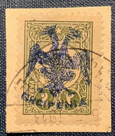 1913, Yvert 1 900€ Signed Scheller: 2 Para Of Turkey With RARE BLUE ! Ovpt Eagle & Shqipenia (Albania Albanie Albanien - Albanië