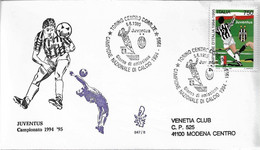 Fdc Venetia 1995: JUVE CAMPIONE D'ITALIA ; Viaggiata; AS - FDC