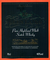 Etiquette Neuve De Whisky Glen Lairg 12 Years Pur Malt - 70 Cl - Whisky