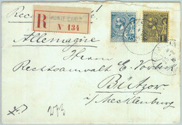 88934 - MONACO - Postal History - REGISTERED COVER To GERMANY 1910 - Covers & Documents