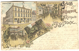 ROSTOCK Gruss Aus Der CONCORDIA Cafe F.Rüttgardt Fernsprecher No 2672 Adler's Erben 1901 - Rostock