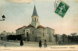 Montigny Les Cormeilles * Rue Et Vue Sur L'église Du Village - Montigny Les Cormeilles