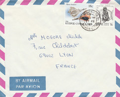 CHYPRE AFFRANCHISSEMENT COMPOSE SUR LETTRE POUR LA FRANCE 1987 - Covers & Documents