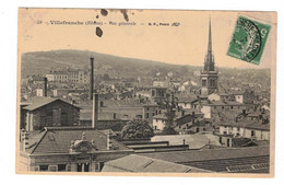 Villefranche-sur-Saône Vue Générale Rhône 69400 N°59 En B.Etat Cpa Ayant Voyagée En 1912 - Villefranche-sur-Saone