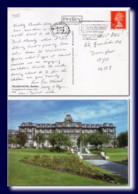 1991 UK Great Britain Postcard Palace Hotel Buxton Posted Stockport To Scotland Slogan - Derbyshire
