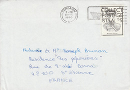 IRLANDE SEUL SUR LETTRE DE CORCAIGH POUR LA FRANCE 1990 - Covers & Documents