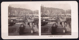 ANCIENNE PHOTO STEREO FRANCE - NICE  - LE FOND DU PORT - Photo STEGLITZ BERLIN 1904 - Photos Stéréoscopiques