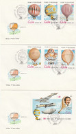 Cuba 1983 Bicentenary Of Balloons FDC - 3 Covers - Briefe U. Dokumente