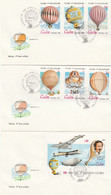 Cuba 1983 Bicentenary Of Balloons FDC - 3 Covers - Lettres & Documents
