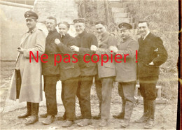 CARTE PHOTO ALLEMANDE - SOLDATS ET OFFICIERS AU FORT DE LONCIN A ANS PRES DE LIEGE - LUTTICH BELGIQUE - GUERRE 1914 1918 - 1914-18