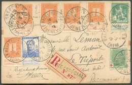 Affr. PELLENS à 40 Centimes  Obl. Sc LE HAVRE (SPECIAL) Sur Carte Maximum (Effigie Du ROI ALBERT) En Recommandé Le 30-4- - Sonstige & Ohne Zuordnung