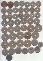 BELGIUM - LOT A  = 72  DIFFERENT COINS FROM  2 CENTIME 1905 UP TO  1 FRANC 1942 (TABLE),  LM1.12 - Colecciones