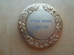 DA-024 Médaille Probablement Bronze Signée Drago ASPTT 1979Au Dos Gravé TILLOL Auguste - Invierno