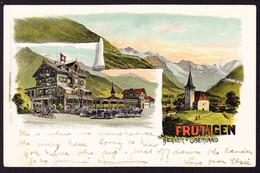 1904 Gelaufene AK Aus Frutigen. Hotel Des Alpes Et Terminus Mit Kutschen. Nach London - Frutigen