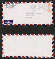 HONG KONG   Scott # 194 (PAIR) On COMMERCIAL AIRMAIL COVER To MONTREAL (8/NOV/1960) (OS-674) - Covers & Documents