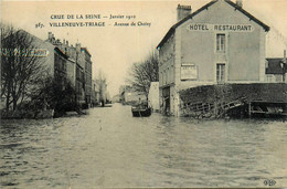 Villeneuve Triage * Avenue De Choisy * Crue De La Seine * Janvier 1910 * Hôtel Restaurant * Inondations - Villeneuve Saint Georges