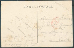 C.V De POLLINCHOVE (Kerk Eglise) Expédiée Via Cachet Français TRESOR Et POSTES (en Rouge) Du 12 Novembre 1914 Vers Saran - Zona No Ocupada