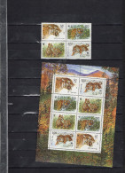 RUSSIE 1993 - Les 4 Timbres Et  La   Mini  Feuille Tigres De L'oussouri   Trés Beau - Verzamelingen