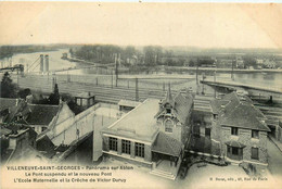 Villeneuve St Georges * Panorama Sur Ablon * Le Pont Suspendu Et Le Nouveau Pont * école Maternelle Et Crèche Duruy - Villeneuve Saint Georges