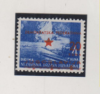 YUGOSLAVIA,1945 CROATIA SPLIT ISSUE 20 /4 Kn Ordinary Paper  MNH - Nuovi