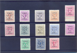 Reeks 53  PRE699/PRE711  Postgaaf ** MNH PRACHTIG - Typo Precancels 1936-51 (Small Seal Of The State)