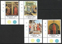 3245o: Weihnachten-Christmas-Noel Uganda 1991 ** Pierro Della Francesca (alter Abopreis 89.- ÖS) - Quadri