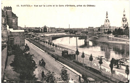 CPA Carte Postale France-Nantes Vue Sur La Loire Et La Gare D'Orléans  1932 VM461116 - Nantes