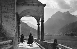 SAAS - GRUND → Kapelle Horlauenen Mit Touristen Anno 1942 - Saas-Grund