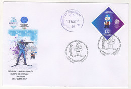 EYOF 2017 ERZURUM EUROPEAN YOUTH OLYMPIC WINTER FESTIVAL FIRST DAY  COVER - Storia Postale
