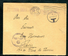 Enveloppe En Feldpost De Paris Pour Paris En 1942 - Réf M 10 - Guerre De 1939-45