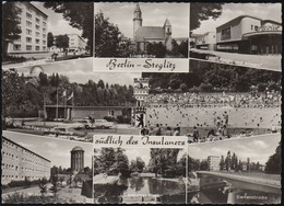 D-12163 Berlin - Steglitz - Alte Ansichten - KIno Allegro & Apollo - Bismarkstraße - Sommerbad - Freibad - Steglitz