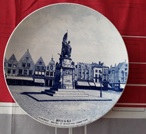 Brugge Bruges, Monument Breydel Et De Coninck (Grand Place) Bord - Teller