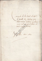 KORTRIJK - Heerlijkheid Walle/Bellegem - J Petitpas - Rekeningen 1652 29p (V625) - Manuscrits