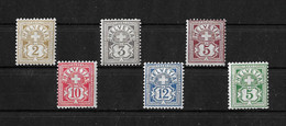 1894 - 1899 ZIFFERMUSTER → Faserpapier Kontrollzeichen Form B ►SBK-58B,59B,60B,61B,62B,65B Alle Postfrisch **/CHF 159.-◄ - Unused Stamps
