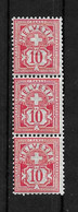 1894 - 1899 ZIFFERMUSTER → Faserpapier Kontrollzeichen Form B    ►SBK-3x61B** / CHF 75.-◄ - Unused Stamps