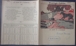 Protège Cahier  Papeteries Du Sentier Paris - Le Loup Et L'agneau Fable La Fontaine - Protège-cahiers