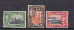 HONG  KONG    1941    Centenary  Of  British  Occupation    Part  Set  Of  3    MH - Unused Stamps