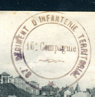 Cachet Du 87ème Régiment Infanterie Sur Carte Postale Du Havre En 1918 - Réf M 51 - 1. Weltkrieg 1914-1918